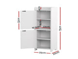 Artiss 2x Bathroom Storage Cabinet 2-Tier Slim Toilet Organizer Adjustable White FURNI-N-BATH-AZ02-WHX2