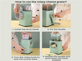Manual Rotary Drum Grater, Vegetable Slicer, Chopper and Cheese Grater for Kitchen V1188-MS-617-068