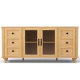 Artiss Buffet Sideboard Storage Cabinet Kitchen Cupboard Faux Drawer 150CM Pine FUR-W-SID150-01-PINE-AB