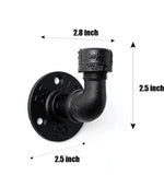 Bathroom Towel Hooks 3 Pack, Vintage Industrial Pipe Wall Mounted Heavy Duty Hooks for Farmhouse V1189-LC-LY-00160