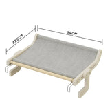 Wall-Mounted Cat Hammock Bed- Wooden Frame, Comfortable and Space-Saving Design for Pets V888-ELOSUNG10157