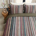 Bedding House Roman Multi Cotton Stripe Quilt Cover Set Queen V442-HIN-QUILTCS-ROMAN-MULTI-QS