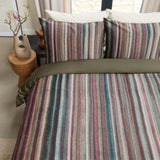 Bedding House Roman Multi Cotton Stripe Quilt Cover Set Queen V442-HIN-QUILTCS-ROMAN-MULTI-QS