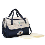 Large Dark Blue Fashionable Large-Capacity Cartoon Bear Shoulder Crossbody Mommy Bag - Stylish and V888-ELOSUNG17286