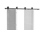 Bi-Folding Sliding Barn Door Hardware Track Kit, 64" Top Mount Track Kit, Slide Smoothly & Quietly, V952-ZDSMDGDGSM2D71CL9001V0