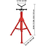 Pipe Jack Stand V-Head Foldable Legs 2500LB Max. Height 52" V952-GJ1107SGJ-VX00001V0