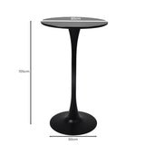 Levede 2x Round Bar Table Pub Tables Black CH1103-2-BK