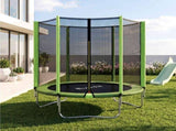 Everfit 6FT Kids Trampoline Round Rebounder with Enclosure Net Green TRAMPO-D-6FT-GN