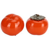 2pcs Tea Storage Pot Ceramics Persimmon Coffee Nut Sealed Containers Kitchen Decoration V1294-YM0901-3117210010111