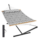 Two Person Hammock with Included Heavy Duty 480lb Capacity, Double Hammock with 12 FT Steel V952-HFDCHBSXHWTXK34ZTV0