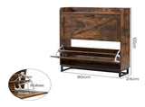 Levede Shoe Cabinet 2 Flip Drawers Storage Organiser Removable Shelf Hallway EA0294-WA-2-AU