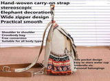 women casual boho woven medium canvas prime travel laptop hippie embroidered vintage V1369-AZ3-W-00627