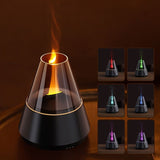 flame aroma diffuser, realistic flame diffuser, aromatherapy diffuser, essential oil diffuser, 7 V1347-730-37494-BLK-CONTAINS2BOTTLESOFESSENTIALOILS