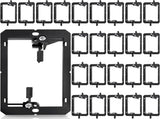 25 Pack Low Voltage Mounting Bracket, 1 Gang Flush Wall Plate, Drywall Cables Pass Through V1259-DP01-A-994