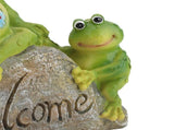 Resin Animal Sitting on Stone Figurine Decoration Lawn Garden Courtyard Ornaments V1294-YM0901-JY25372
