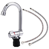 Foldable RV Faucet Universal for Car Caravan RV 360&deg Rotation Cold & Hot Water Mixer Water Tap,1/2 V1370-AZ4-07554