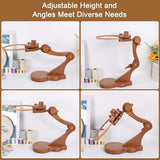 Embroidery Stand Beech Wood Violin Base Clamp Cross Stitch Holder Adjustable Height and Angle, V1107-120-16992