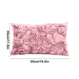 Fall Pillow Covers Body Pillow Cover Pink Pillowcase Scandinavian Style Solid Color Leaf V1369-AZ3-W-23146