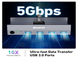 BENFEI 000355GY USB 3.0 HDMI KVM Switch with 4 USB 3.0 Ports for 2 Computers Sharing V28-ELEBEN355GY