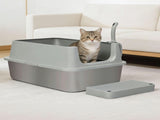 Pawz Stainless Steel Large Semi-Enclosed Cat Litter Box PT1398-GY-AU