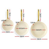 5-star Chef Frying Pan 3PCS Shades Frypan Set Ceramic Coating Multi Colour FP-3SET-MT