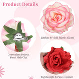 30PCS Flower Hair Clips, Artificial Rose Flower Hair Accessories, Multicolor Fabric Blooms with V1369-AZ3-W-08678