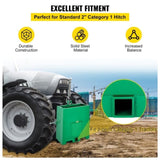 VEVOR Ballast Box for 3 Point Counterweight Category 1 Tractor Powder Heavy—Duty V952-YZXSD1L2YCGREEN01V0