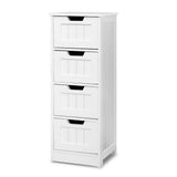 Artiss 4 Chest of Drawers - LEESA White FURNI-P-CAB-4D-WH