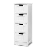 Artiss 4 Chest of Drawers - LEESA White FURNI-P-CAB-4D-WH