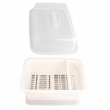 Dish Drainer Minimalist Dustproof Space Saving Dish Drying Bowl with Lid for Home Kitchen M V1294-YM0716-3118220114211