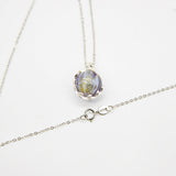 Gift Box - Aroma Necklace White Gold - Planet Lunar Lavender Purify Oil Blend V760-GBAJ - 5