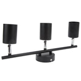 LED Track Light Kit 3 Heads 15.9in Arm 90 Degrees Rotatable Matte Black 3 Light Track Lighting Kit V1294-YM0703-3119230078511