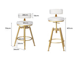 Levede 4x Bar Stools Swivel Kitchen Bar Chair White BR1042-2-WHX2