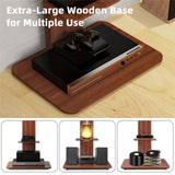 32"-65" Tv Floor Stand Adjustable Corner Tv Mount Bracket With Sturdy Wood Base V767-U-718-BK-V1