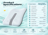 Wireless Multi-Zone Back and Lumbar Massager with Ergonomic Curved Design for Home Office Travel and V1341-ZY-SJNSXGGM-CREAMWHITE