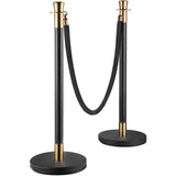 Crowd Control Stanchion, Set of 6 Pieces Stanchion Set, Stanchion Set with 5 ft/1.5 m Black Velvet V952-GLZHSHRSJTHG69AV4V0