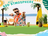 12 Pcs Hawaiian Plastic Tablecloths 54 x 108 Inch Disposable Rectangle Waterproof Table Cover for V1259-DP01-A-1175