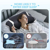 Dark grey Ergonomic Memory Foam Butterfly Neck Pillow, C-shaped/Dual Height Adjustable, with V1232-HDZ001