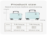 Black 14 Inch Lightweight Carry-on Luggage for heights under 1.6m - Underseat & Overhead Cabin V888-ELOSUNG42785