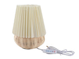 Small Table Lamp Bedside Nightstand Mini Lamp for Bedroom Living Room Side Table Rattan Pleated V1294-YM0901-3119230197611