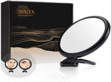 20X Magnifying Hand Mirror Two Sided Use for Makeup Application, Tweezing, and Blackhead/Blemish V178-14421