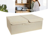 Underwear Storage Organizer with Double Lid Foldable Thick Sock Underwear Storage Case for V1294-YM0706-3117230195311