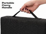 EQUIPMED Portable Padded Stadium Seat, Black V219-OUTSITFTOK8A