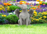 Desktop Decor,Resin Dog Decor Statue Outdoor Garden Sculpture Angel Puppy Decoration & Hangs V1192-AZ-W-28038