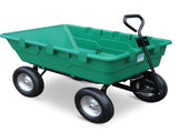 SEDY 225L Poly Pull Dump Cart Garden Hand Trailer Wagon Lawn Wheelbarrow V465-TC2165