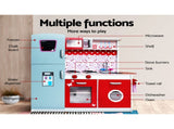 Keezi Kids Kitchen Play Set Wooden Pretend Toys Cooking Children Fridge Oven Red PLAY-WOOD-FRIDGE-PINK