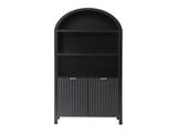 Artiss Buffet Sideboard Cabinet Pantry 180CM Arched Storage Bookshelf Black FUR-Z-SID180-ARCH-BK-AB