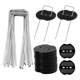 6 inch U-Shaped Landscape Staples and Fixing Gasket Set of 50, Garden Landscape Staples for Outdoor V1366-AZ2-W-07314