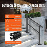 Handrail Outdoor Stairs 47.6 X 35.2 Inch Outdoor Handrail Outdoor Stair Railing Adjustable from 0 to V952-LZLTFSDHGLZHSKD01V0