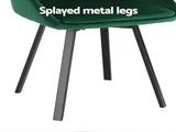 Artiss Dining Chairs Set of 4 Velvet Swivel Base Green DINING-B-C03-VEL-GNX4